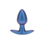 OUCH! SMOOTH SILICONE ANAL PLUG SMALL 2.6 / 6,5 CM METALLIC BLUE