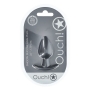 OUCH! SMOOTH SILICONE ANAL PLUG MEDIUM 3,1 /7,9 CM GUN METAL