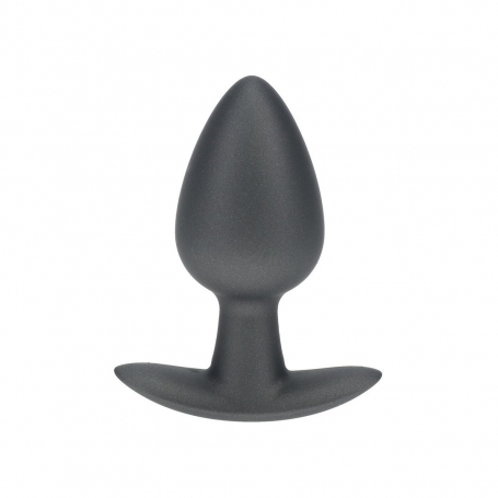 OUCH! SMOOTH SILICONE ANAL PLUG MEDIUM 3,1 /7,9 CM GUN METAL