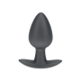 OUCH! SMOOTH SILICONE ANAL PLUG MEDIUM 3,1 /7,9 CM GUN METAL