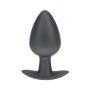 PLUG ANAL SMOOTH SILICONE LARGE 3,5 /8,9 CM GUN METAL OUCH!