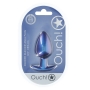 OUCH! SMOOTH SILICONE ANAL PLUG LARGE 3,5 /8,9 CM METALLIC BLUE