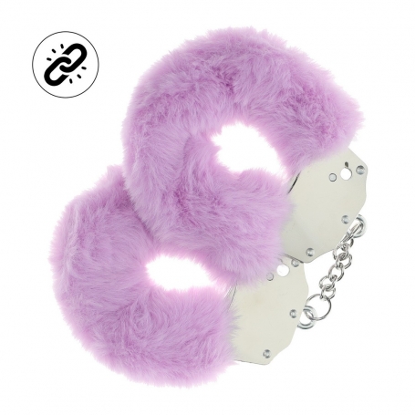 OUCH! HEAVY-DUTY FLUFFY HANDCUFFS LAVENDER