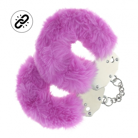 MENOTTES EN PELUCHE HEAVY-DUTY FLUFFY VIOLET OUCH!