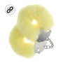MENOTTES EN PELUCHE HEAVY-DUTY FLUFFY JAUNE OUCH!