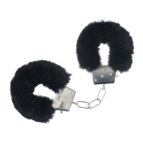 MENOTTES EN PELUCHE CLASSIC FLUFFY NOIR OUCH!