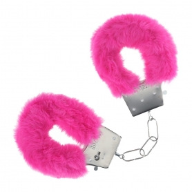 MENOTTES EN PELUCHE CLASSIC FLUFFY ROSE OUCH!