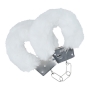 OUCH! CLASSIC FLUFFY HANDCUFFS WHITE
