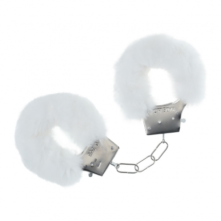 OUCH! CLASSIC FLUFFY HANDCUFFS WHITE