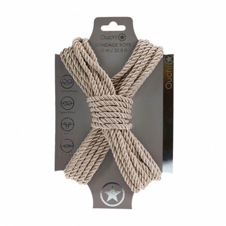 OUCH! POLYESTER BONDAGE ROPE 32.8 FT / 10 M GOLD