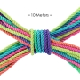 CORDON EN POLYESTER POUR BONDAGE 32.8 FT / 10 M MULTICOLORE AVEC ECLAT OUCH!