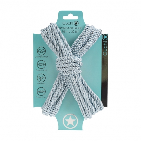 OUCH! POLYESTER BONDAGE ROPE 32.8 FT / 10 M POWDER BLUE