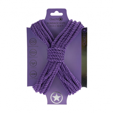 CORDON EN POLYESTER POUR BONDAGE 32.8 FT /10 M VIOLET OUCH!