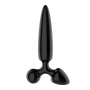 GODE EN VERRE AVEC PLUG TRIPLE CRYSTAL 1 NOIR SATISFYER