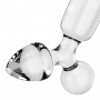 DILDO DE VIDRIO CON PLUG TRIPLE CRISTAL 1 TRANSPARENTE SATISFYER