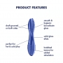 SATISFYER DAZZLING CRYSTAL 2 GLASS DILDO BLUE