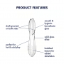 DILDO DE VIDRIO DAZZLING CRYSTAL 2 TRANSPARENTE SATISFYER