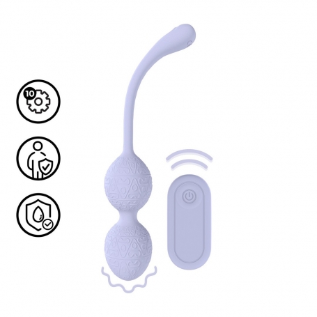 BOULES VAGINALES BEAD KEGEL AVEC VIBRATION ET TÉLÉCOMMANDE LAVENDER LOVELINE 