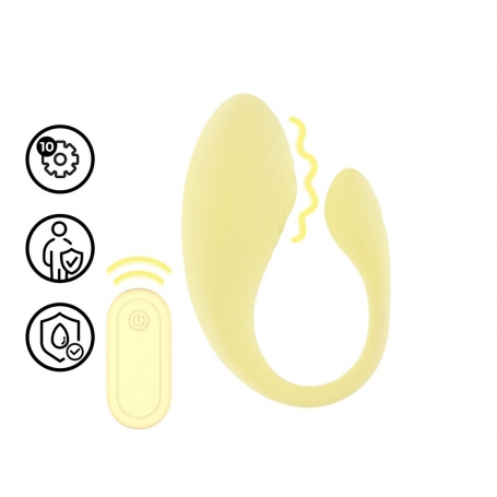 HUEVO VIBRADOR CON MANDO G-SPOT VIBE AMARILLO LOVELINE