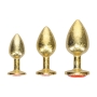 ENSEMBLE DE 3 PLUGS ANAIS EN MÉTAL MILAN COLLECTION GOLD OUCH! 