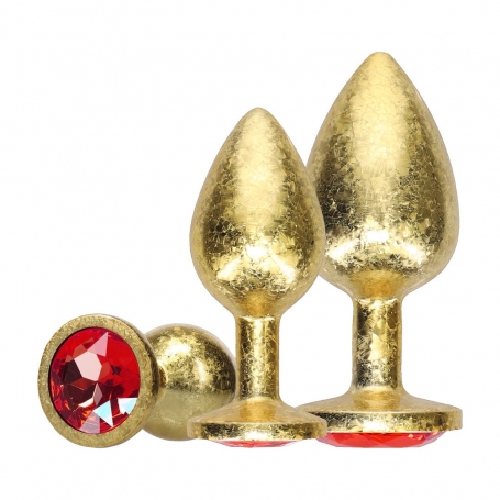 CONJUNTO DE 3 PLUGS ANAIS EM METAL MILAN COLLECTION GOLD OUCH!