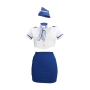 FANTASIA DE HOSPEDEIRA AZUL/BRANCO S-LINE 