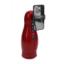 MASTURBADOR VIBRATORIO CON SUCCIÓN Y SOPORTE PARA TELÉFONO VIRTUO METALLIC RED PUMPED 