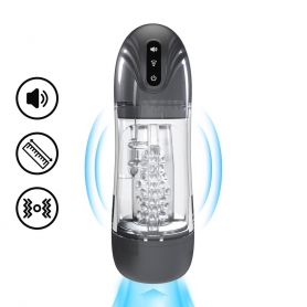 BOMBA DE MASTURBAÇÃO COM SUCÇÃO E VIBRAÇÃO SONICPULL MULTIMEDIA ENHANCED GUN METAL PUMPED