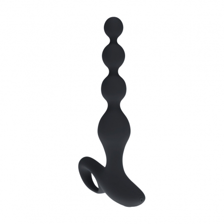 LEVELZ REMOTE CONTROL BEADED VIBRATING ANAL PLUG BLACK 
