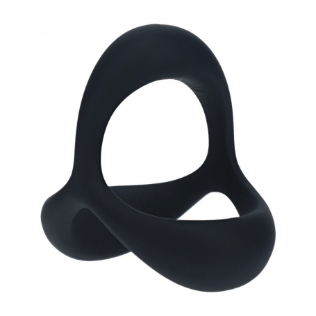 ANNEAU POUR PÉNIS EN SILICONE TRI O ERGO NOIR LEVELZ 