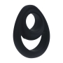 ANILLO PARA EL PENE DOBLE DE SILICONA ERGO NEGRO LEVELZ