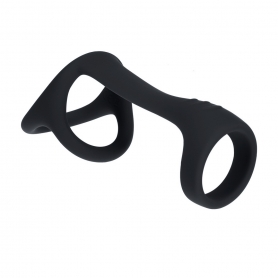 ANEL PARA O PÉNIS E TESTÍCULOS TRI O PRETO LEVELZ 