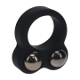 ANNEAU POUR PÉNIS EN SILICONE LIQUIDE À DOUBLE POIDS NOIR LEVELZ