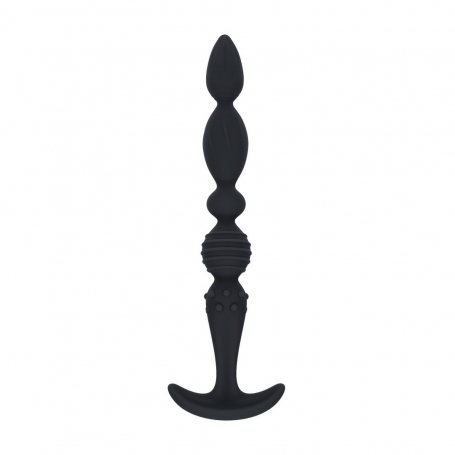 SONDA ANAL DE SILICONA TEXTURIZADA NEGRA LEVELZ