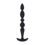 SONDE ANALE EN SILICONE TEXTURÉE NOIRE LEVELZ