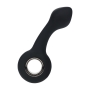 STIMULATEUR DE PROSTATE EN SILICONE VIBRANT AVEC BULBE ET POIGNÉE NOIR LEVELZ