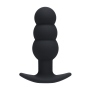 PLUG ANAL EN SILICONE AVEC VIBRATION TRI BULB NOIR LEVELZ