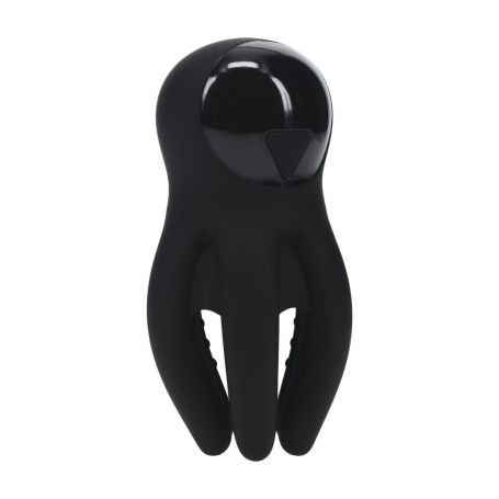 ESTIMULADOR DE GLANDE DIGITAL CON VIBRACIÓN Y TENTÁCULOS NEGRO LEVELZ