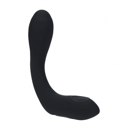 ESTIMULADOR DE PRÓSTATA FLEXIBLE DE SILICONA CON VIBRACIÓN Y FUNCIÓN DE CALENTAMIENTO NEGRO LEVELZ 