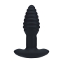 LEVELZ RIBBED SILICONE VIBRATING ANAL PLUG WITH ROTATION AND REMOTE CONTROL 