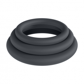 ENSEMBLE DE 3 ANNEAUX CLASSIQUES POUR LE PÉNIS L/XL/XXL NOIR LEVELZ