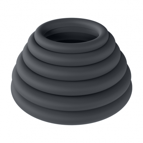 ENSEMBLE DE 6 BAGUES CLASSIQUES NOIR LEVELZ