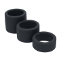 ENSEMBLE DE 3 EXTENSEURS POUR TESTICULES EN SILICONE LIQUIDE S/M/L NOIR LEVELZ