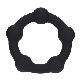 LEVELZ COCK RING WITH PEARLS M 35MM BLACK 