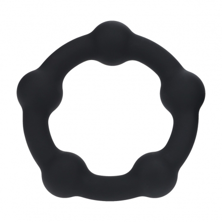 ANNEAU POUR PÉNIS AVEC PERLES L 45 MM NOIR LEVELZ
