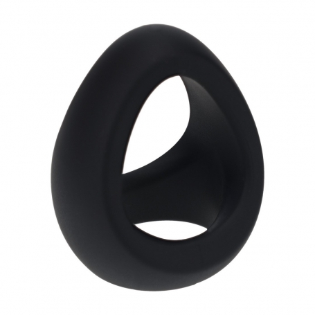 ANNEAU POUR PÉNIS EN SILICONE SOFT TRI O NOIR LEVELZ