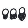 ENSEMBLE DE 3 ANNEAUX EN SILICONE POUR LE PÉNIS AVEC POIDS S/M/L NOIR LEVELZ