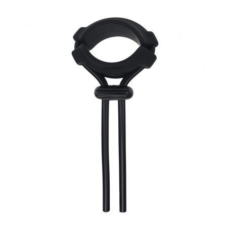 ANILLO PARA EL PENE DE SILICONA AJUSTABLE Y DESMONTABLE 5 MM NEGRO LEVELZ