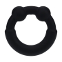 ANNEAU POUR PÉNIS EN MÉTAL ET SILICONE NOIR LEVELZ