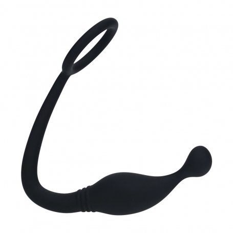 STIMULATEUR DE PROSTATE AVEC ANNEAU EN SILICONE S NOIR LEVELZ